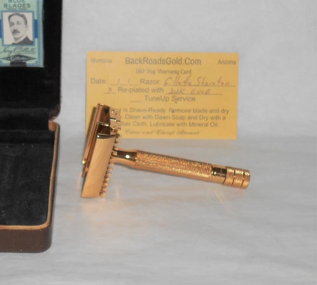 Gillette 1937 Sheraton TTO Refurbished Replated 24 Gold W Case X–37 6