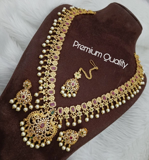 Indian Jewelry Bollywood Bridal New Style Fancy Necklace FASHION Set MA 406