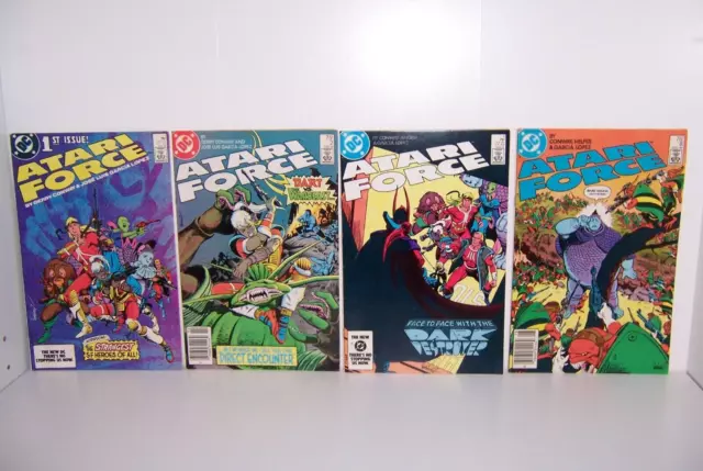 Lot of 4 Atari Force comics [#1, #2, #5, #8] VF- 7.5 (DC, 1984, Copper Age)