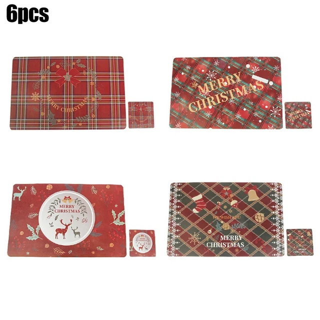 Práctico posavasos uso doméstico reutilizable decoración navideña