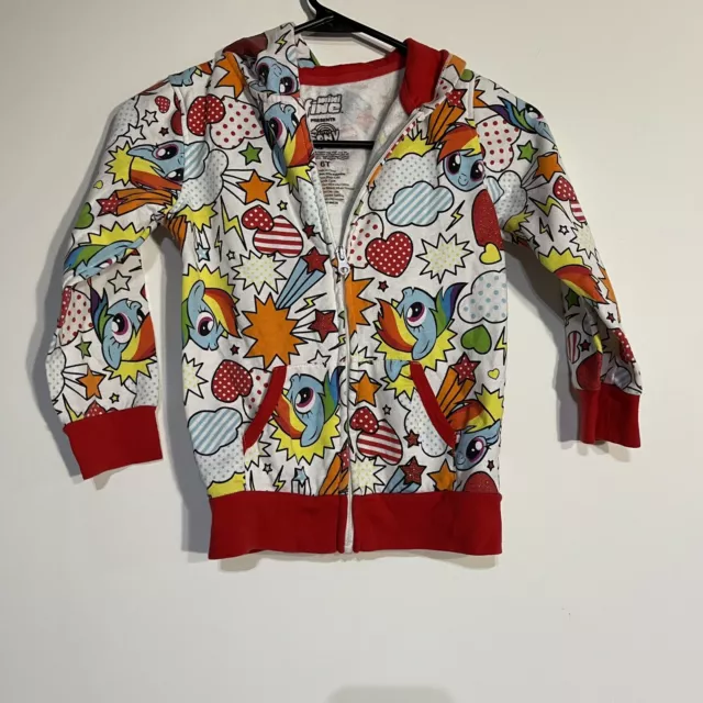 My Little Pony Jacket Girls 6T Rainbow Dash Glitter Zip Up Jacket Girls Size 6T