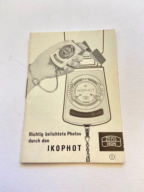 Mode D'emploi Photo Cinema Zeiss Ikon Ikophot 2