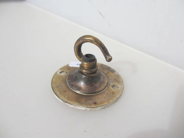 Vintage Brass Ceiling Light Holder Hook Hanger Bracket Rose Old Lantern Antique