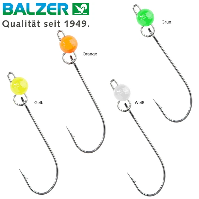 Balzer Tungsten Cheburashka mit Haken - 2 Jighaken, Angelhaken, Raubfischhaken