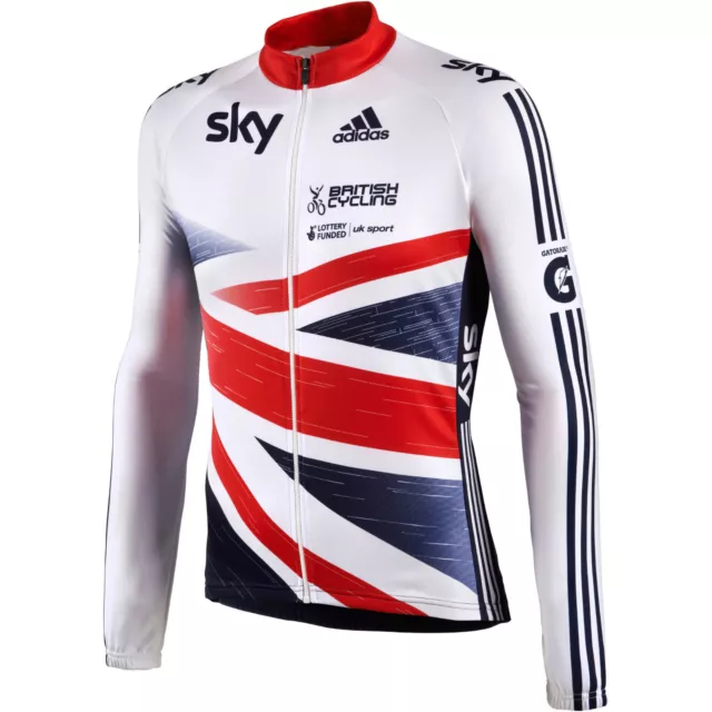 Adidas OFFICIAL GB SKY cycling jersey rider team issue bike top shirt LS  S M L