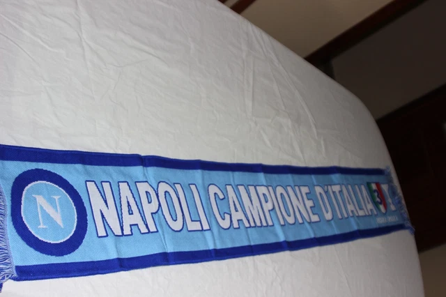 Sciarpa Ufficiale SSC Napoli - Campioni Forza Napul3, Colore Bianco - Per Tifosi - Foto 3