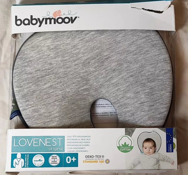Babymoov LOVENEST ORIGINAL BIO BAUMWOLLE WEISS Baby Kopfstütze 0+