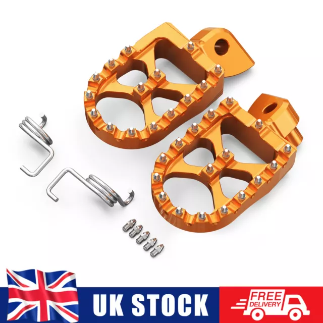 Wide Foot Pegs For KTM 125 150 200 250 300 350 400 450 500 530 EXC/EXC-F 98-16