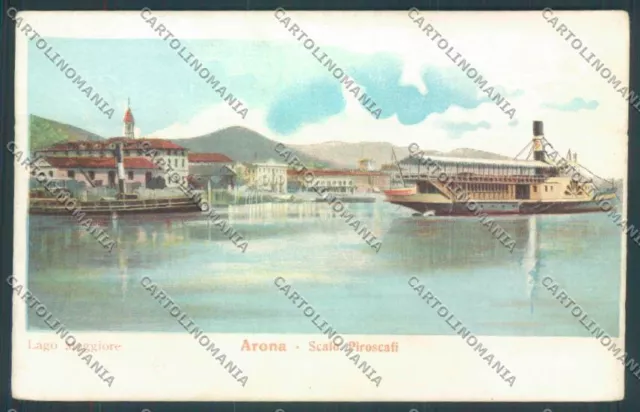 Novara Arona Boat Postcard ZB1428