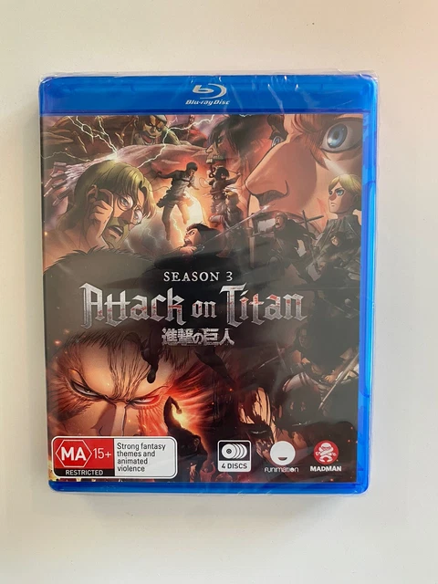 Attack On Titan Staffel 3 Blu Ray ATTACK ON TITAN Complete Season 3 (Eps 38-59) (Blu-ray) New & Sealed