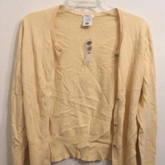 NWT OLD NAVY C34 small yellow cardigan