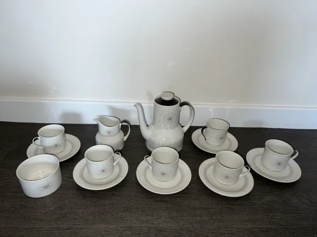 Royal Doulton Morning Star Set 6 Cups Saucers Sugar Bowl Milk Jug Tea Coffee Pot