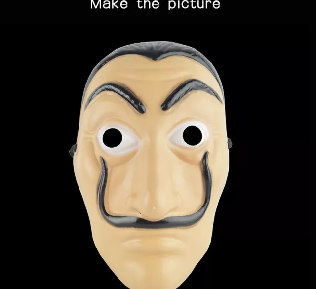 *Authentic*La Casa De Papel Money Heist Mask Salvador Dali Mascara Masque USA