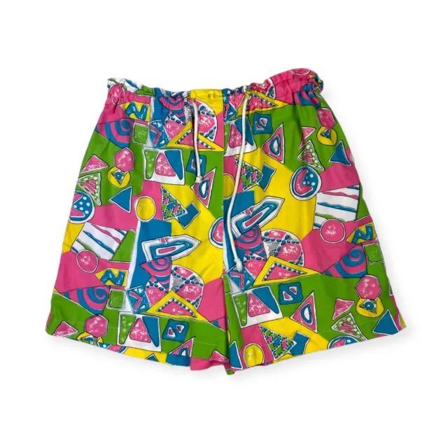 Malu Malu Women's Vintage Colorful Funky Pull On Shorts L