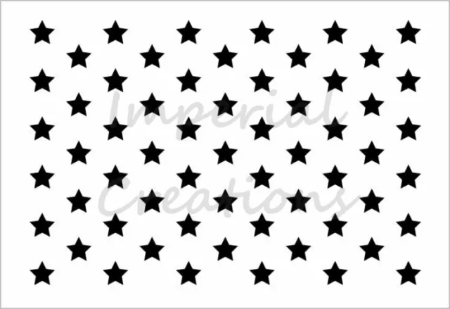 Plantilla hoja de plástico STARS 1/2"" pulgada patrón bandera estadounidense 7,5"" x 11"" NUEVA S404