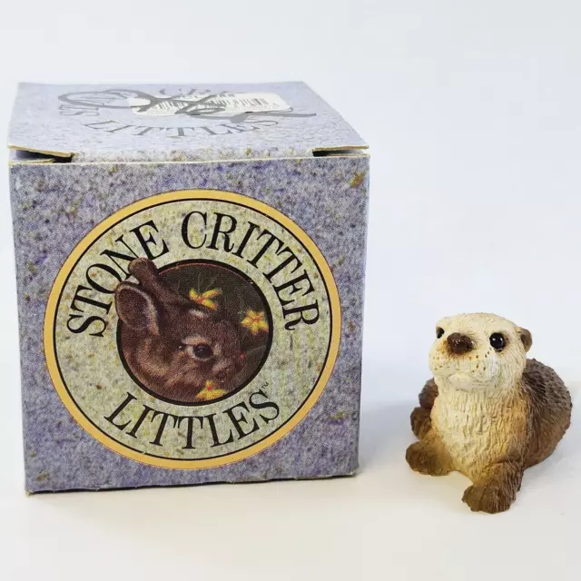 Stone Critters Littles Otter Figurine SCL-086 The Animal Collection 1990