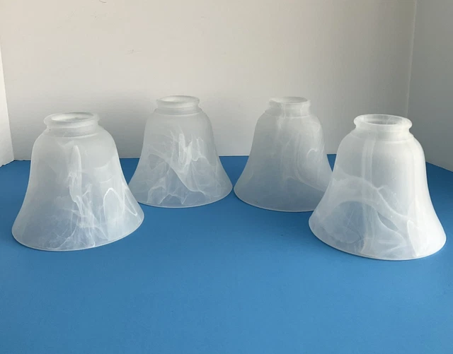 4 REPLACEMENT SHADESFROSTED, Glass Shade for Light Lamp Ceiling Fan