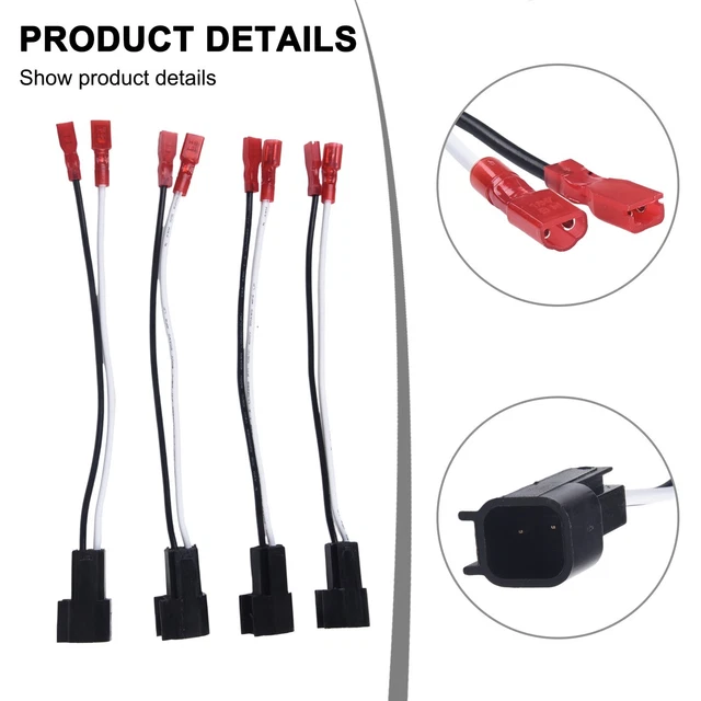 4 Adattatori Per Altoparlanti Auto - Connettori Cablaggio 15cm, Compatibili Con VW, Renault, Audi - Foto 3