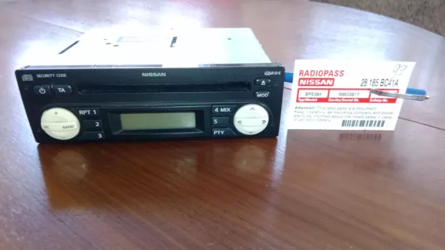 Autoradio CD Blaupunkt BP5384 MMR CD-G Nissan Micra K12