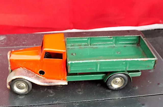 Vintage Tinplate Wind-Up Flat-Bed Delivery Lorry, Tri-ang Minic 25M, GB