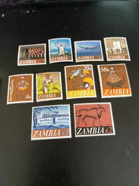 Zambia 1968 Definitives High Catalogue Value Unmounted Mint