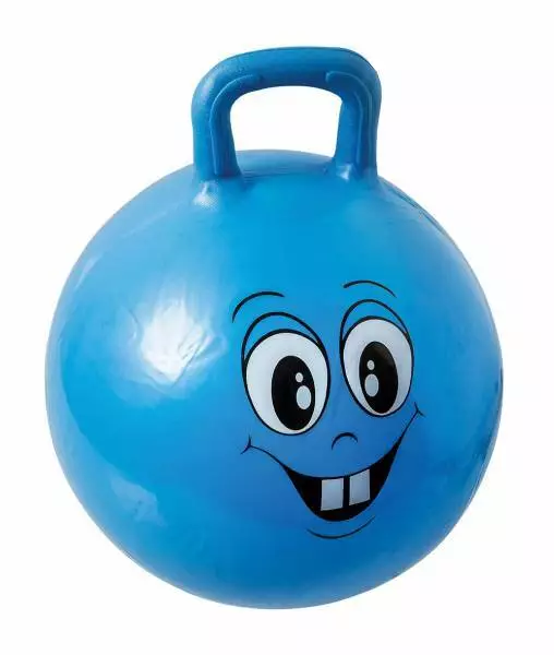 Idena Sprungball blau Happy Face Ø 45-50 cm Sprung Ball Hüpfball Springball neu