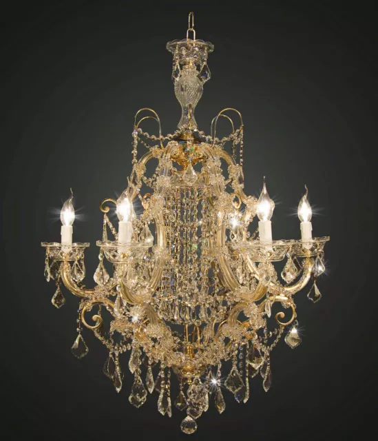 Chandelier Classic Crystal Gold Design Op 5 Lights Bga 1669-6