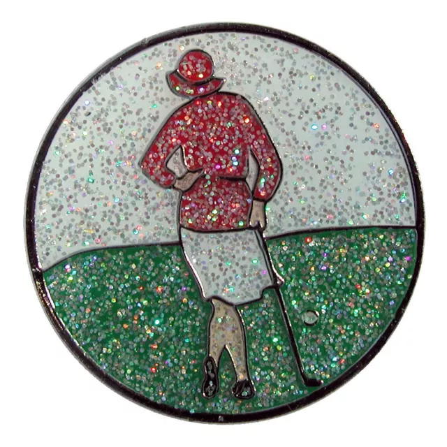 Navika Vintage Lady Glitzy Ball Marker With Hat Clip