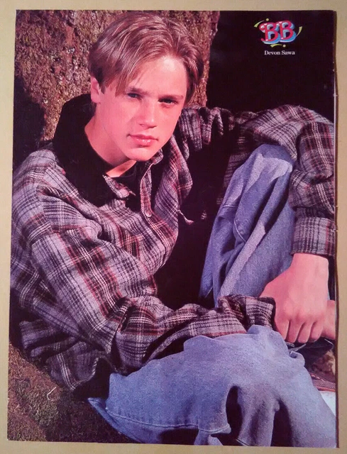 MAGAZINE PINUP~ DEVON SAWA ~1990s ~~Back- JONATHAN TAYLOR THOMAS ~etc £