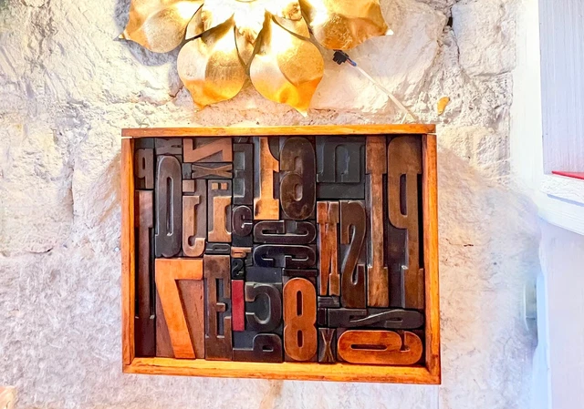 130 Pièces Lettres de Majuscules en Bois,Lettres en Bois de A à Z