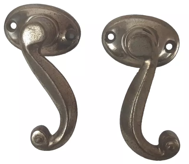 Brass Cabinet Pull Handles Pair of 3" Vintage Mid Century Door Knobs