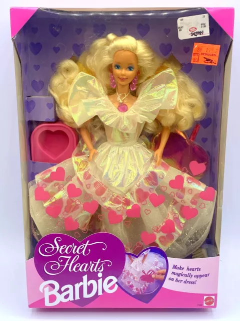 Nib Barbie Doll 1992 Secret Hearts 7902