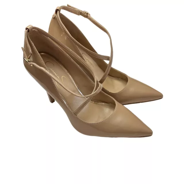 Jessica Simpson Women's 8.5M Beige Camela Dress Pump Heels Pointed Toe