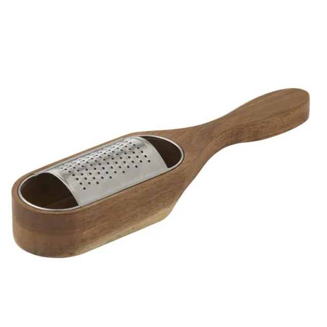 Davis &amp; Waddell - Acacia Wood Hand Held Grater with Holder 27.5x7x4cm