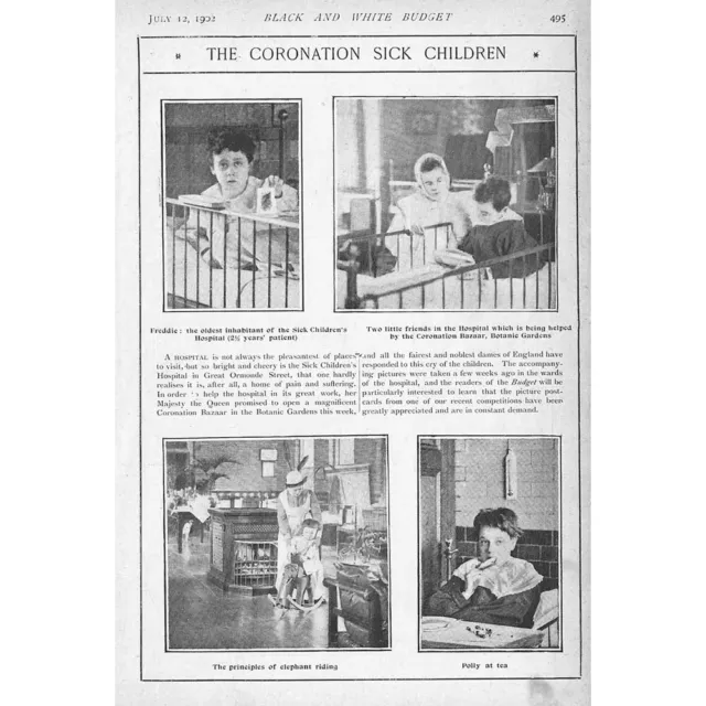 LONDON Great Ormond Street Sick Children's Hospital - Antique Print 1902