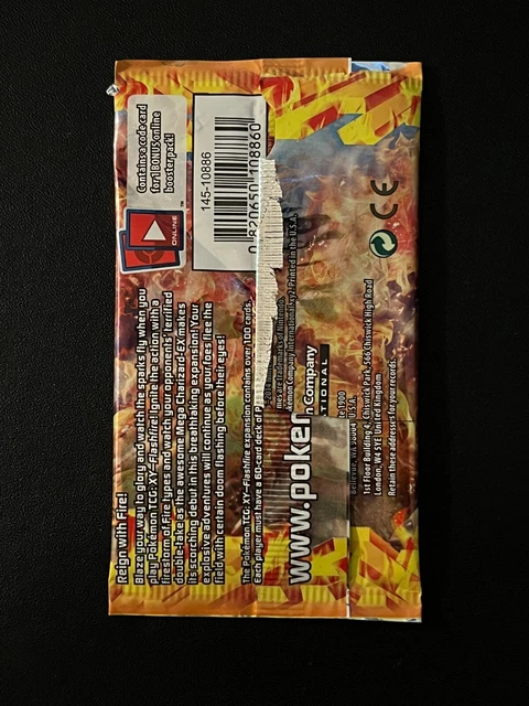 EMPTY XY Flashfire Booster Pack Box Pokemon Card 2