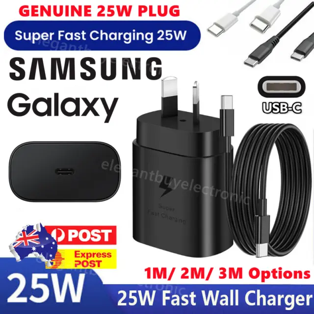 25W Type USB-C Fast Wall Charger 2M Cable Cord for Samsung Galaxy Z Fold4/Flip4