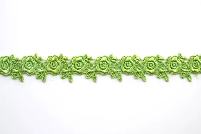 1" Wide 19 Colors Floral Embroidered Venice Lace Trimming Guipure Trim by Yard