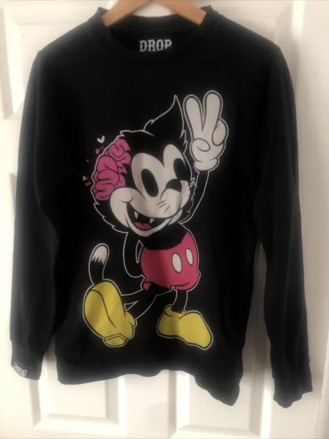 Drop dead mickey mouse sweater hotsell