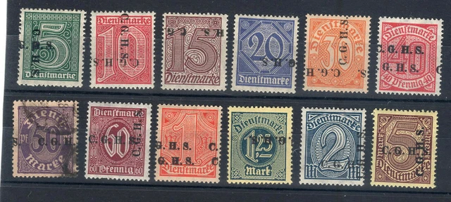 Deutsche Abstimmungsgebiete Oberschlesien Dienstmarken Mi.Nr. 8 - 20 */** 1920