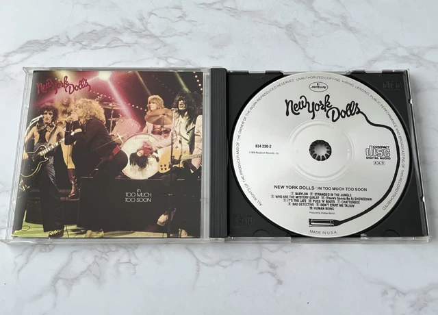 NEW YORK DOLLS In Too Much Too Soon CD EARLY PRESS SILVER