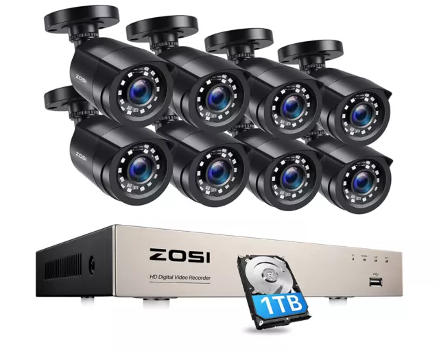 Système de surveillance sans fil avec enregistreur HDD à écran et 8 caméras  IP, Systèmes de surveillance