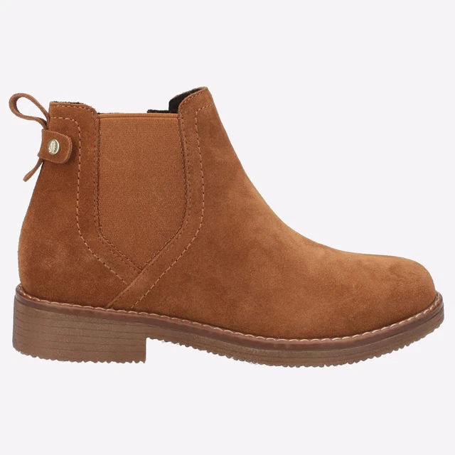 Hush Puppies Malandain Mémoire Mousse Cuir Femmes Chelsea Bottines Fauve
