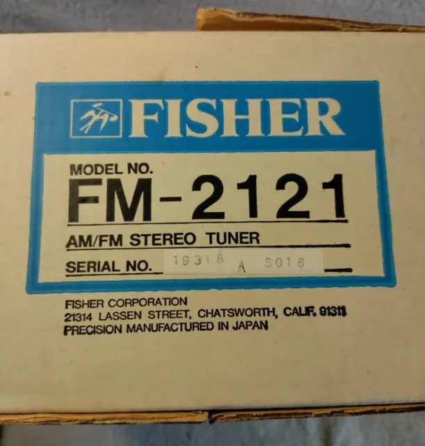 Fisher FM-2121 AM/FM Stereo Tuner -  Serial No. 19318 A 8013 - New Open Box 2