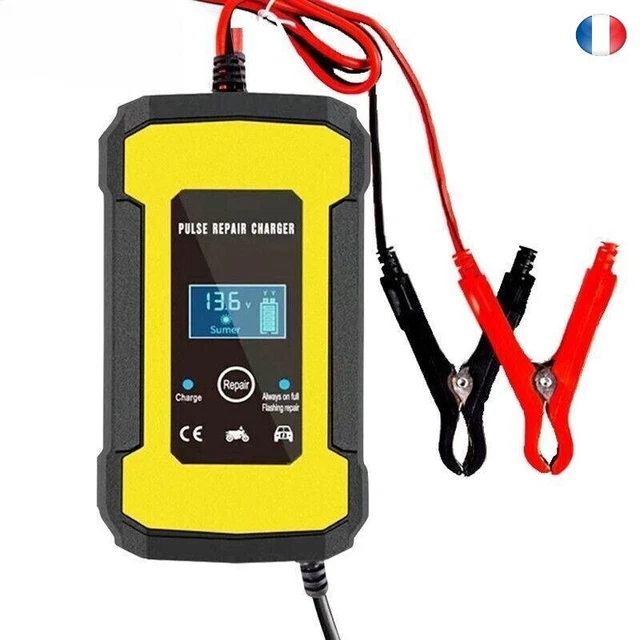 Chargeur De Batterie Intelligent 12V 6A Voiture Auto Moto Camion Automatique LCD