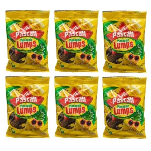 932397 6 X 120G Bag Pascall Pineapple Lumps With Real Fruit Juice