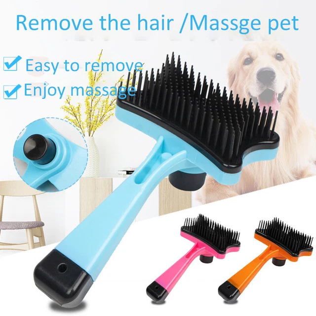 Pet Dog Cat Brush Grooming Slicker Self Cleaning Slicker Massage Hair Comb ν