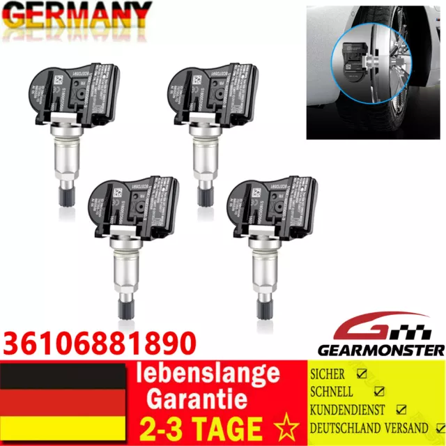 4x Reifendrucksensor 36106881890 Für BMW 3er F30 F31 4er X1 F48 M3 F80 RDCI RDK