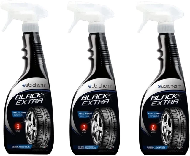 Abichem, Noir Extra, Noir Pneus , Protège Lo Pneumatique, 3pz X 750ml