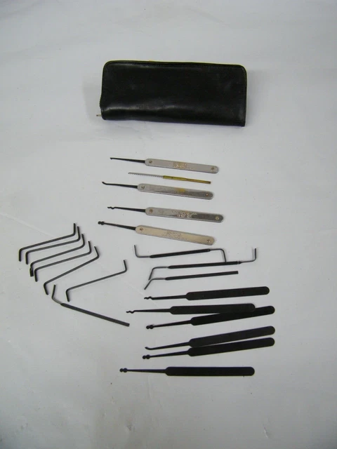 Vintage Tool Lot HPC Professional Locksmith Leather Kit Set Vintage Tool Lot HPC Professional Locksmith Leather Kit Set